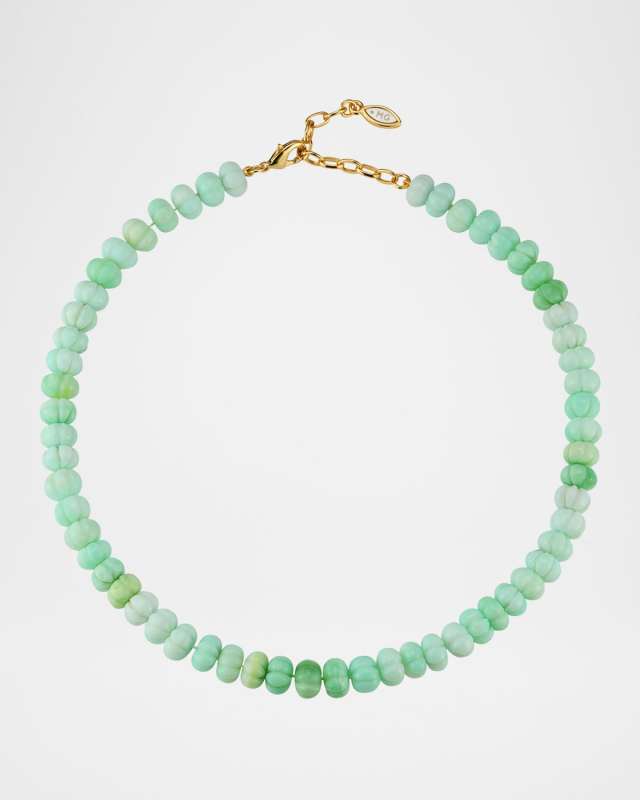Semi-Precious Carved Opal Strand Necklace